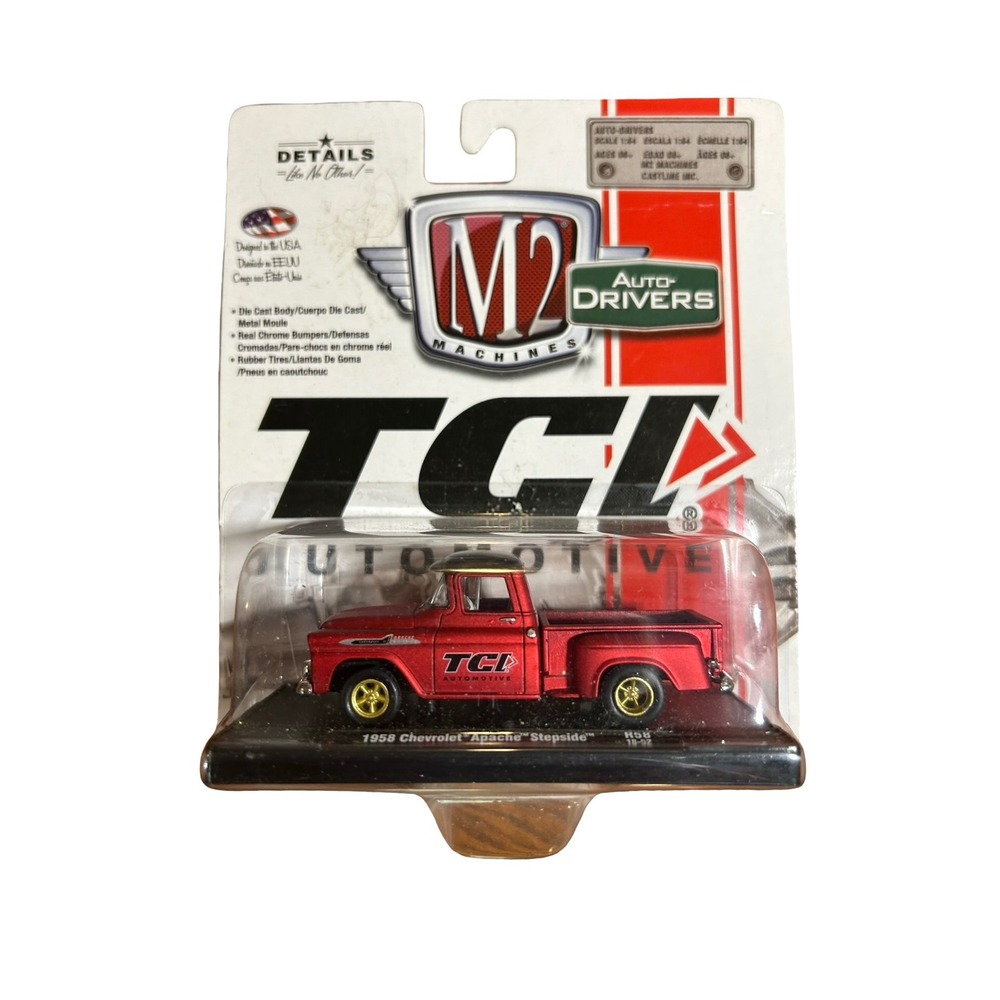 M2 Machines 1958 Chevrolet Apache Stepside TCI Automotive Red 1:64 R58 19-32